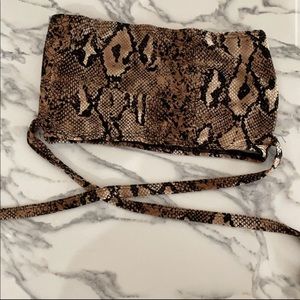 Tube top with snake print